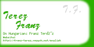 terez franz business card